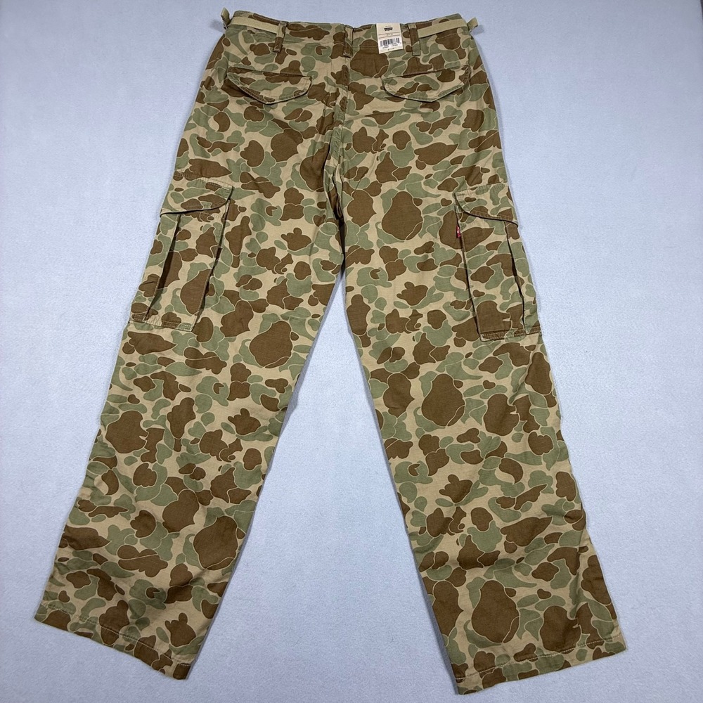 Levi's XX Cargo Baggy Mens 30x30 Brown Camo Ripstop Tapered Leg Pants NWT - Picture 3 of 9